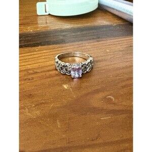 Sterling Silver Amethyst Ring Womens Size 9 Beautiful